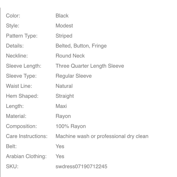 ✨LAST CHANCE✨ Black and white striped dress with tassels - Picture 4 of 5